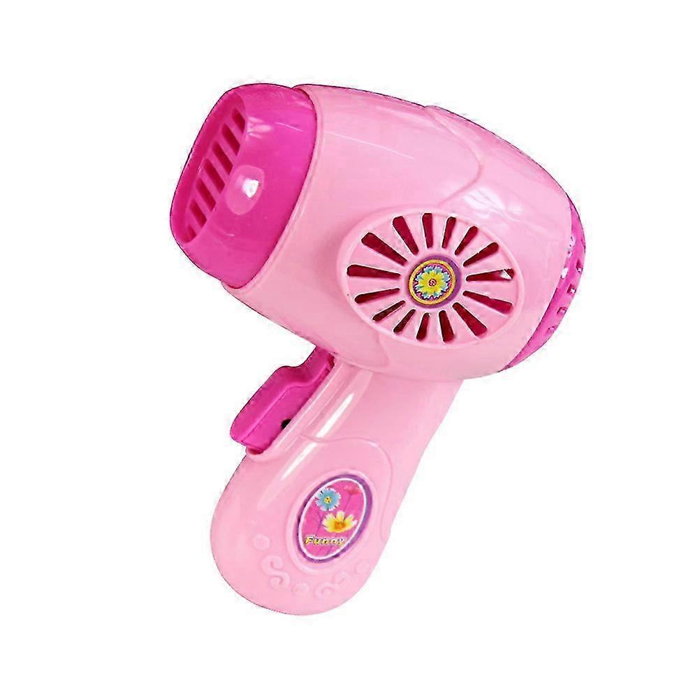 Barnens föntorkare simulerad leksak elektrisk hårtork för pojkar och flickor rosa 1 st