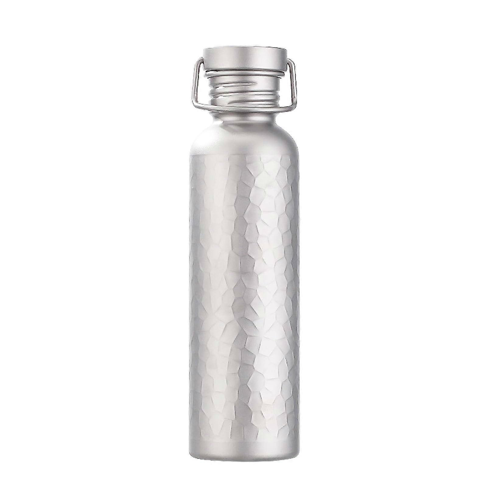 750ml Titanium Water Bottle Ultralight Single Layer Flask for Cycling Camping with Handle & Sleeve