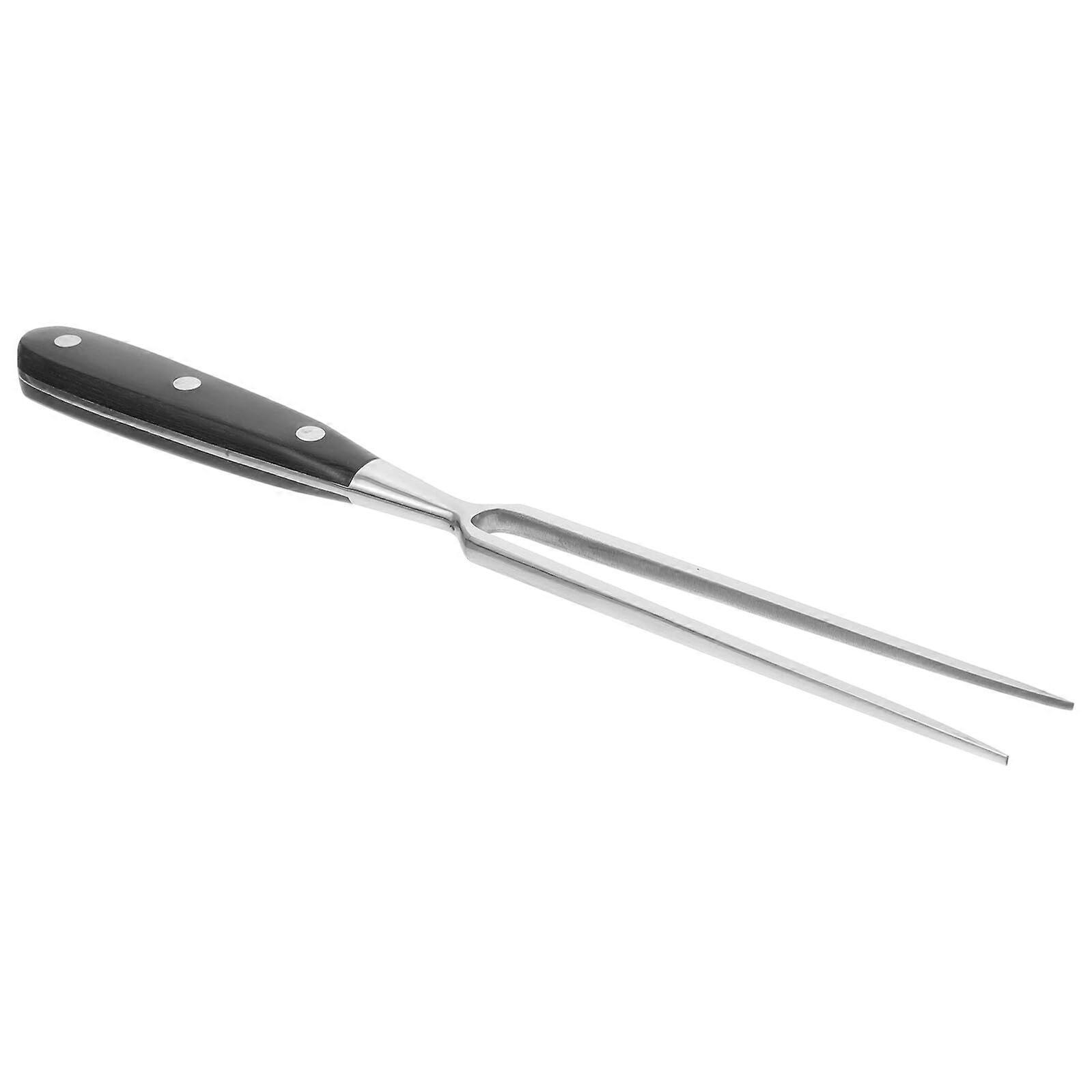 Stainless Steel Meat Carving Fork with Ergonomic Handle, Heavy Duty BBQ Serving Fork for Grilling