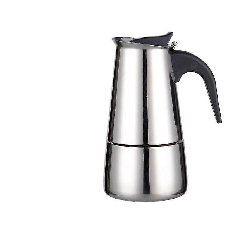 Stainless Steel Moka Pot 600ml Large Capacity Brewing with Octagonal Design Stovetop Espresso Maker