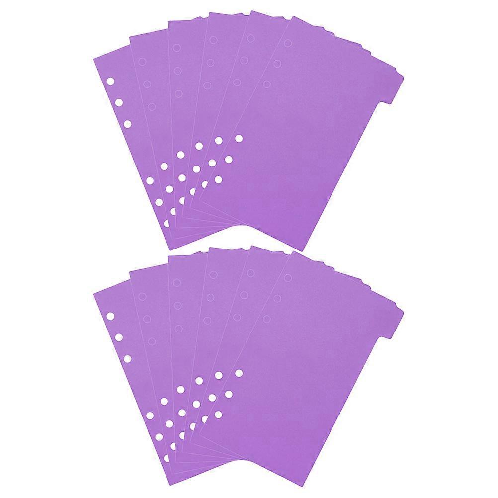 PP Binder Dividers Purple A6 Planner Page Divider for Daily Use 2Sets