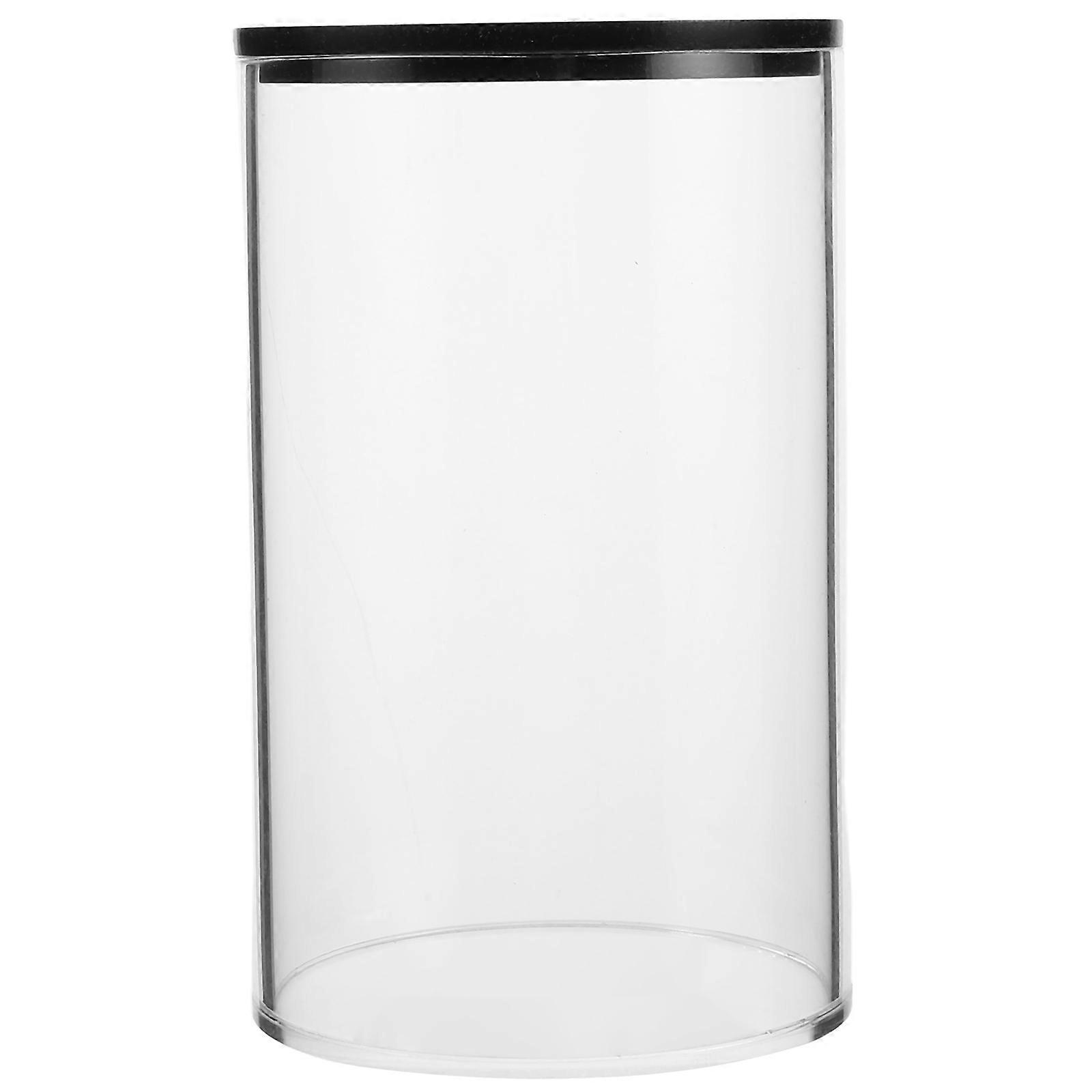 Acrylic Donation Box for Storage Black Transparent Tip Jar
