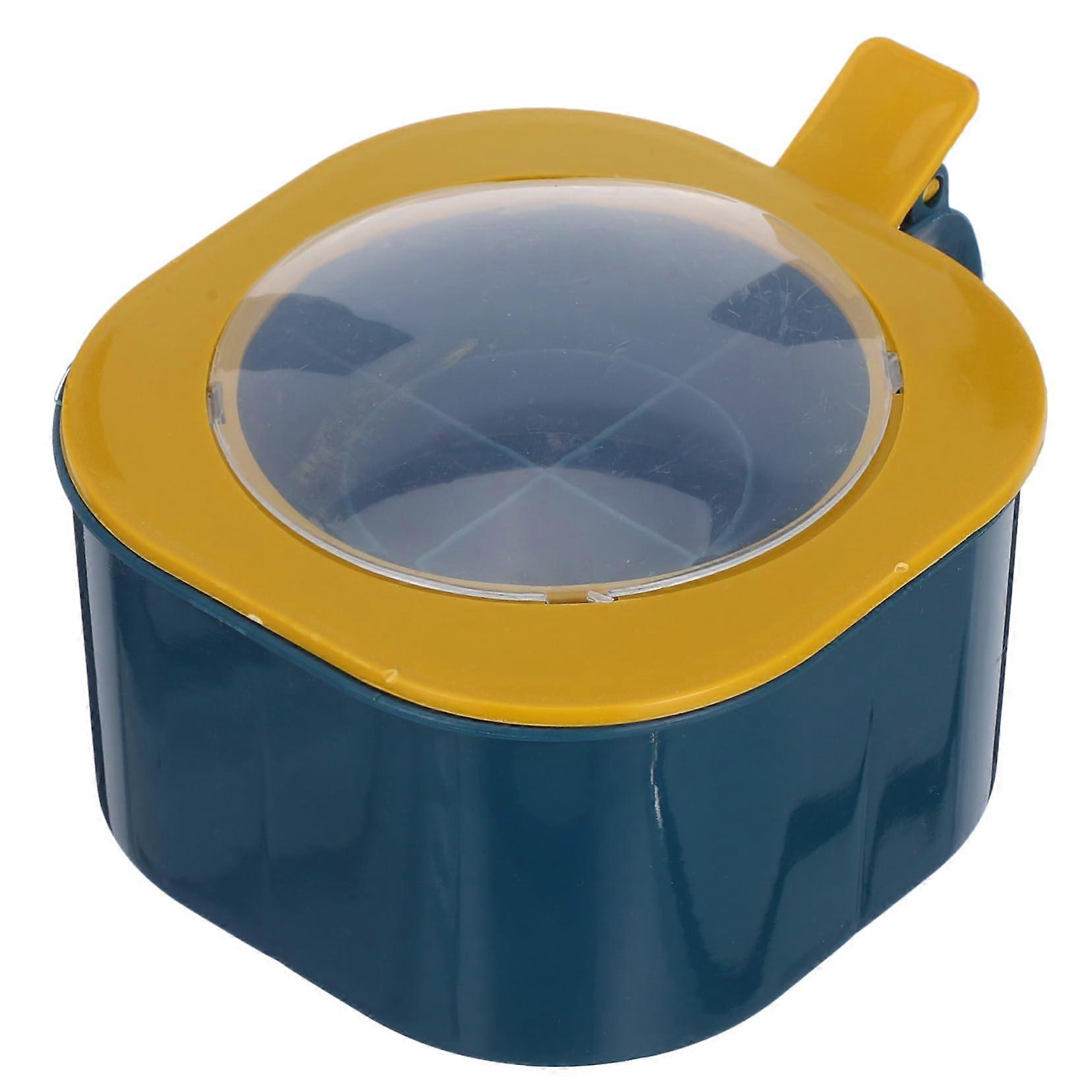 Spice Storage Container with Four Compartments, MoistureProof Lids and Spoons for Kitchen Sugar and Salt