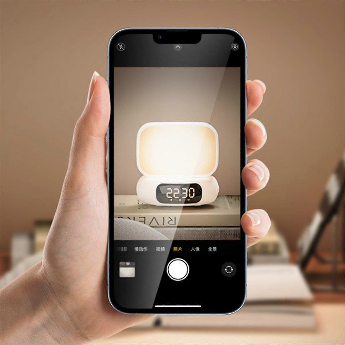 Atmosphere Night Light Speaker LED Alarm Clock Function Pink