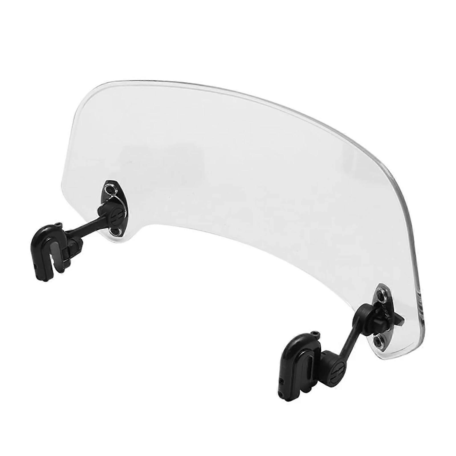 Motorcycle Windshield Extension with Adjustable ClampOn Spoiler for Wind Noise Reduction and Comfort