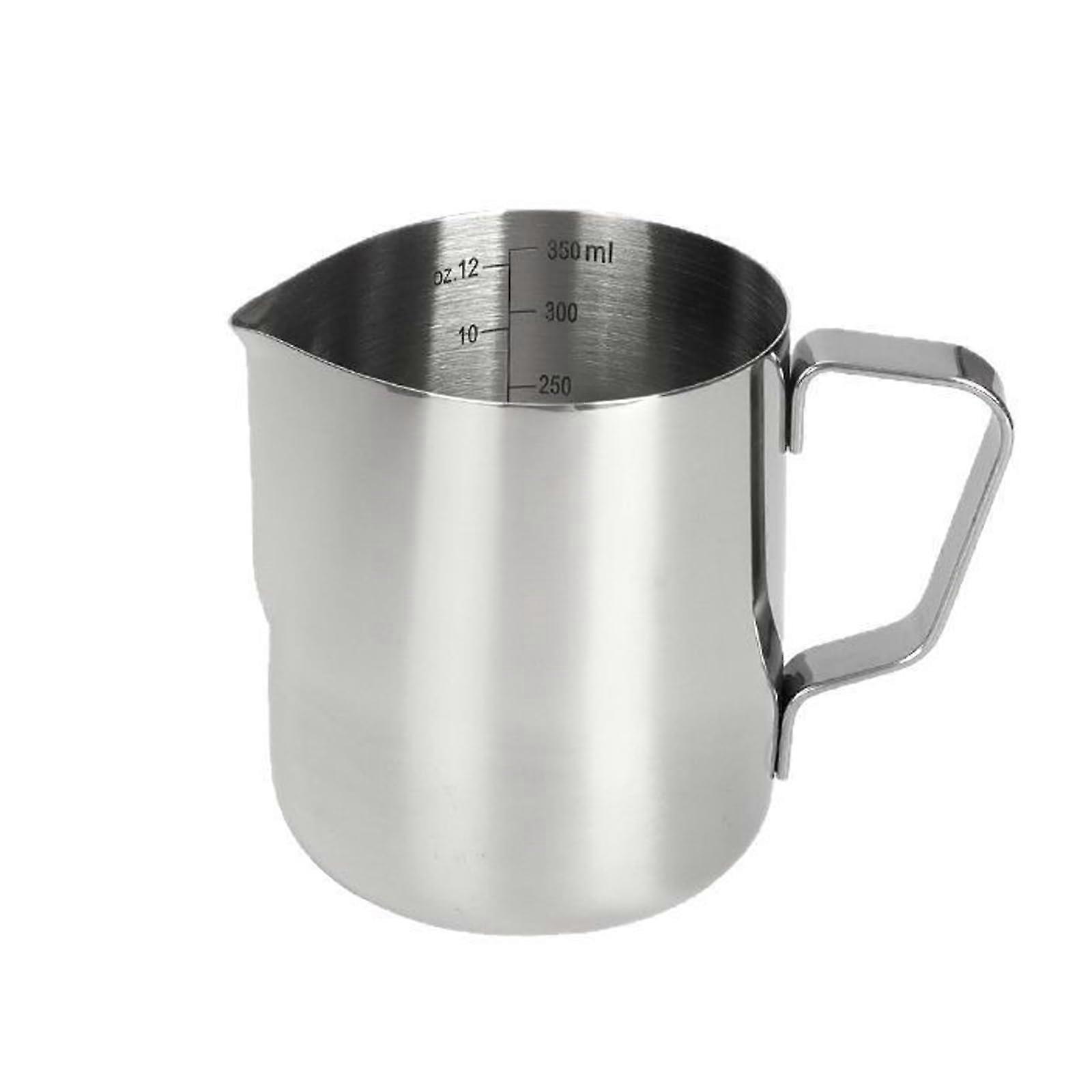 12 Oz Stainless Steel Milk Frothing Pitcher with Measurement Marks for Coffee Latte Cappuccino