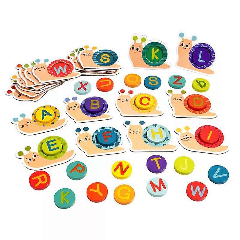 Snail Cognition Word Spelling Matching Card  Animal Letters Learning Educational Toys For Children Table Game