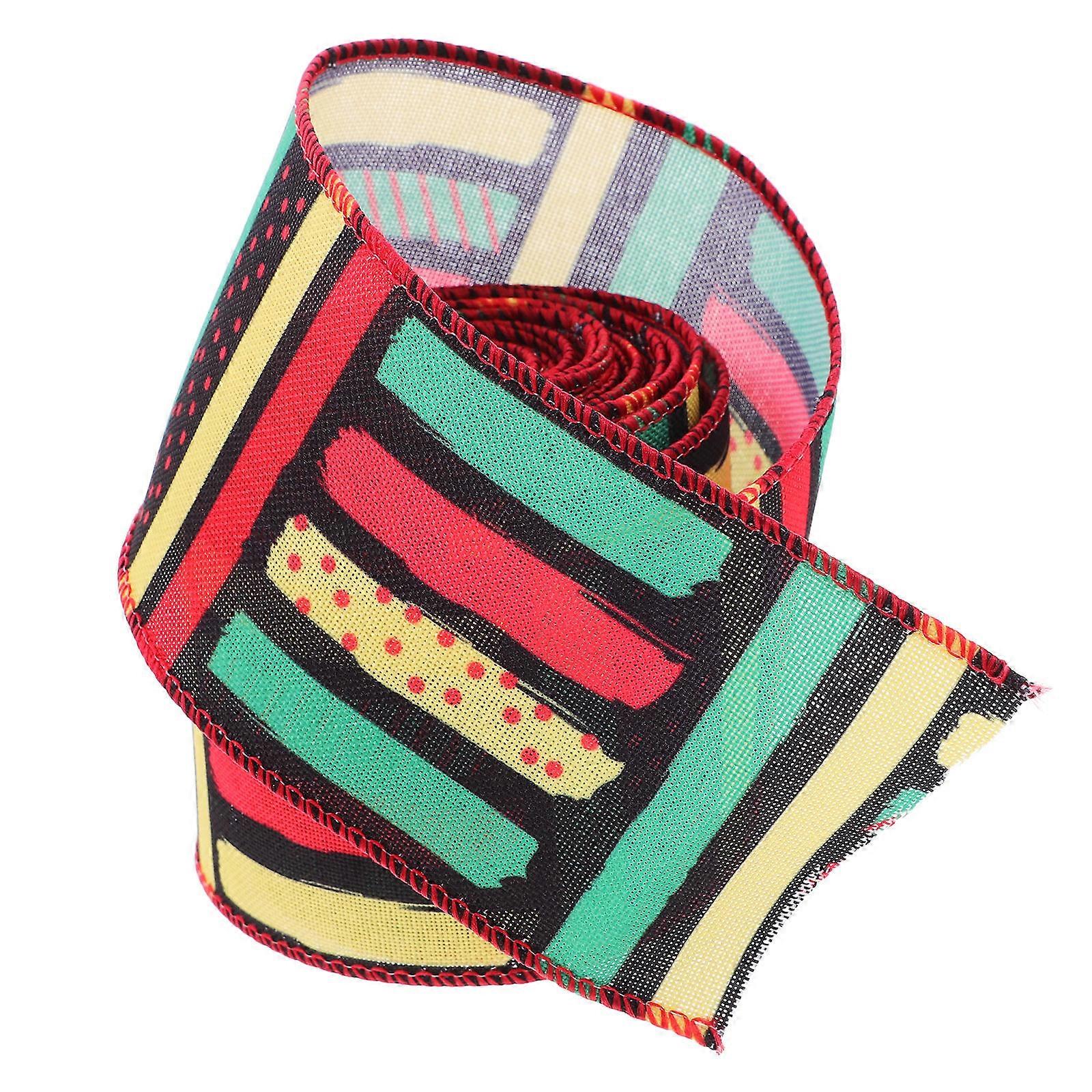 Ribbon for Gift Wrapping Classroom Decorations Multi Polyester for Present Wrapping 1Pcs