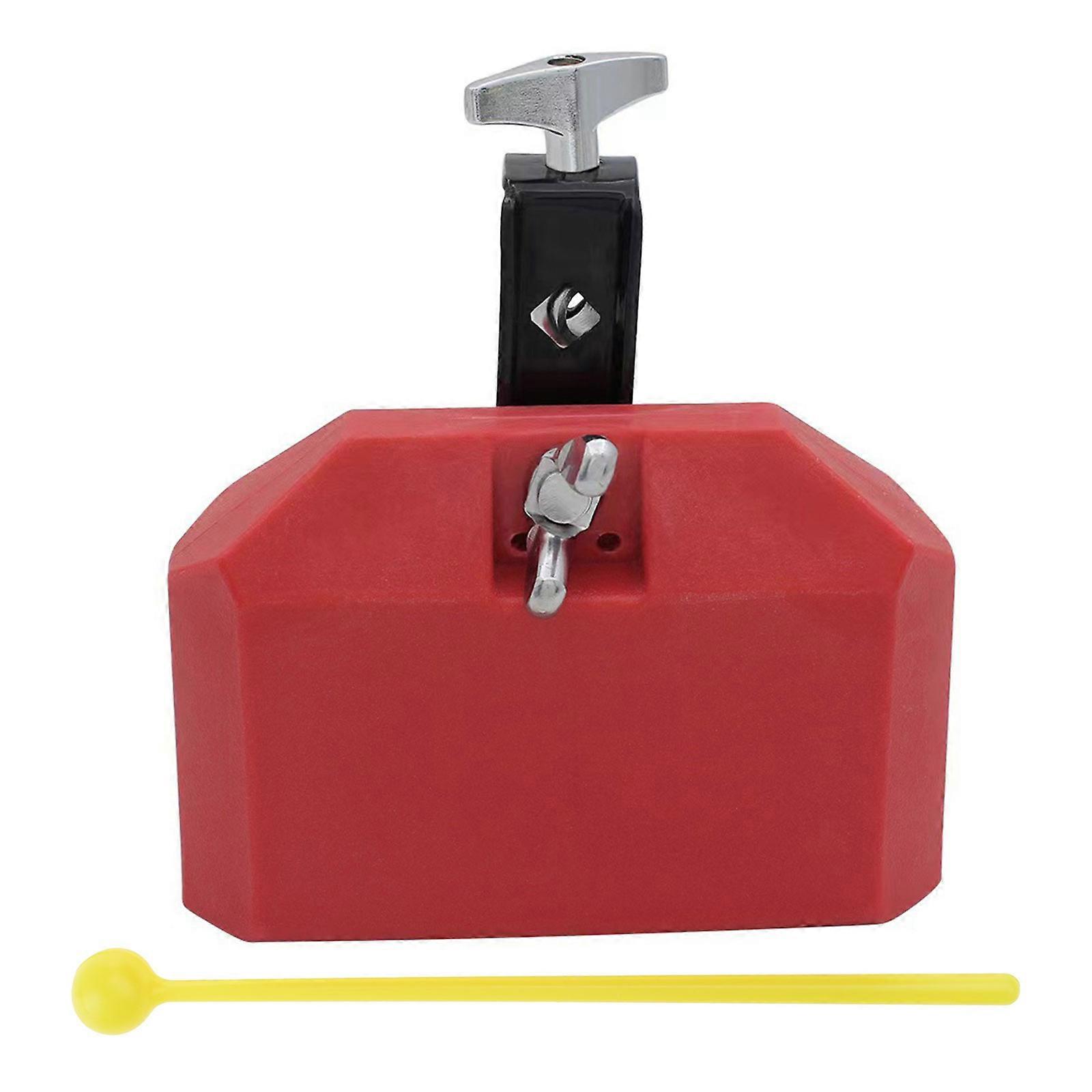 Plastic Cowbell with Stick Hand Percussions Music Cowbell Cow Bells Noise Makers for Sporting Event and Drum Set  Red