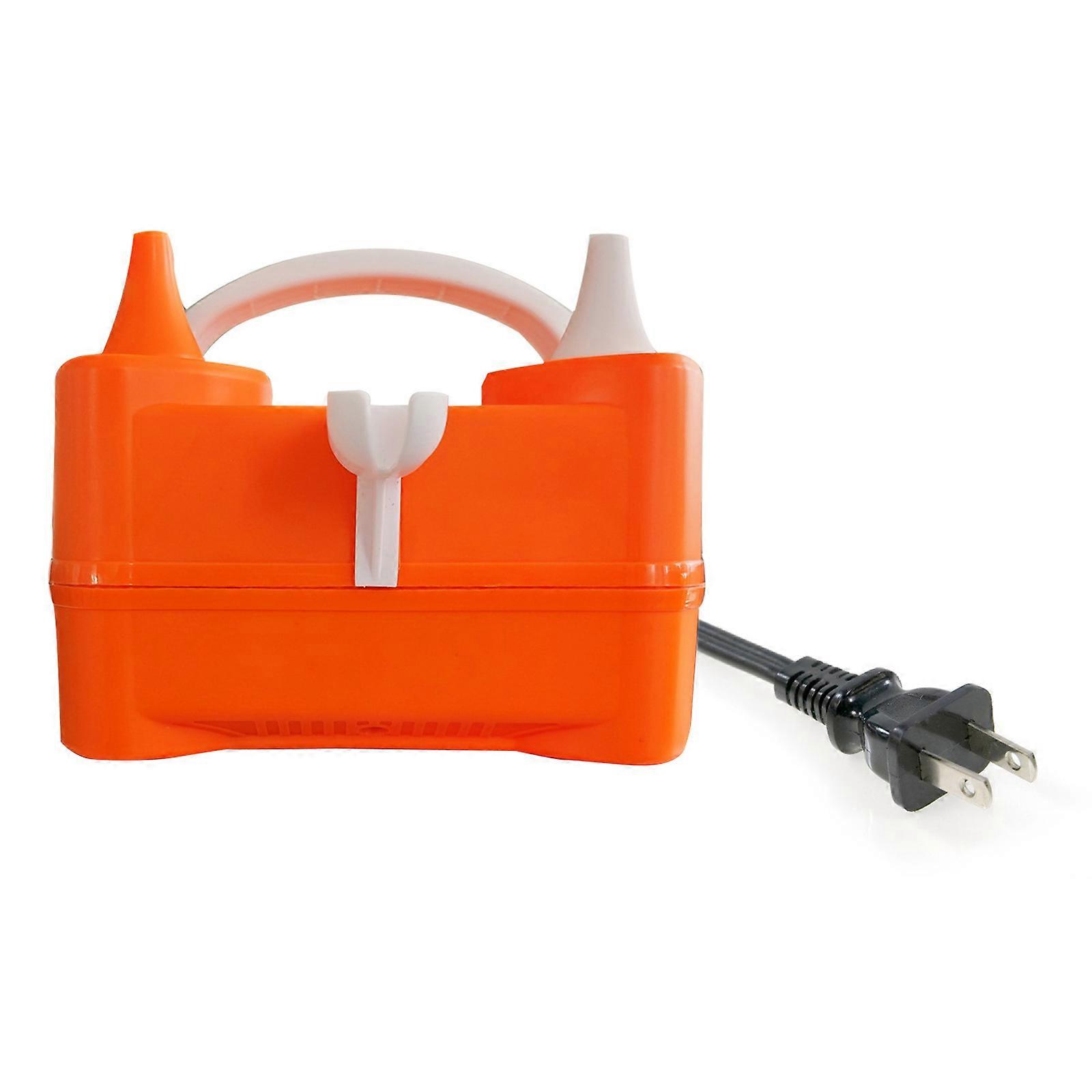 High Efficiency Electric Balloon Inflator with Double Nozzle Plastic Texture for Birthday Parties and Event Planning Multicolor