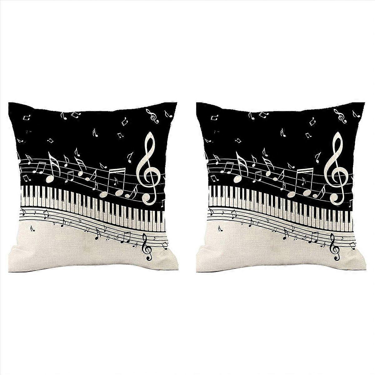 Music Note Throw Cushion Throw Pillow Cover Double Side-Design,C