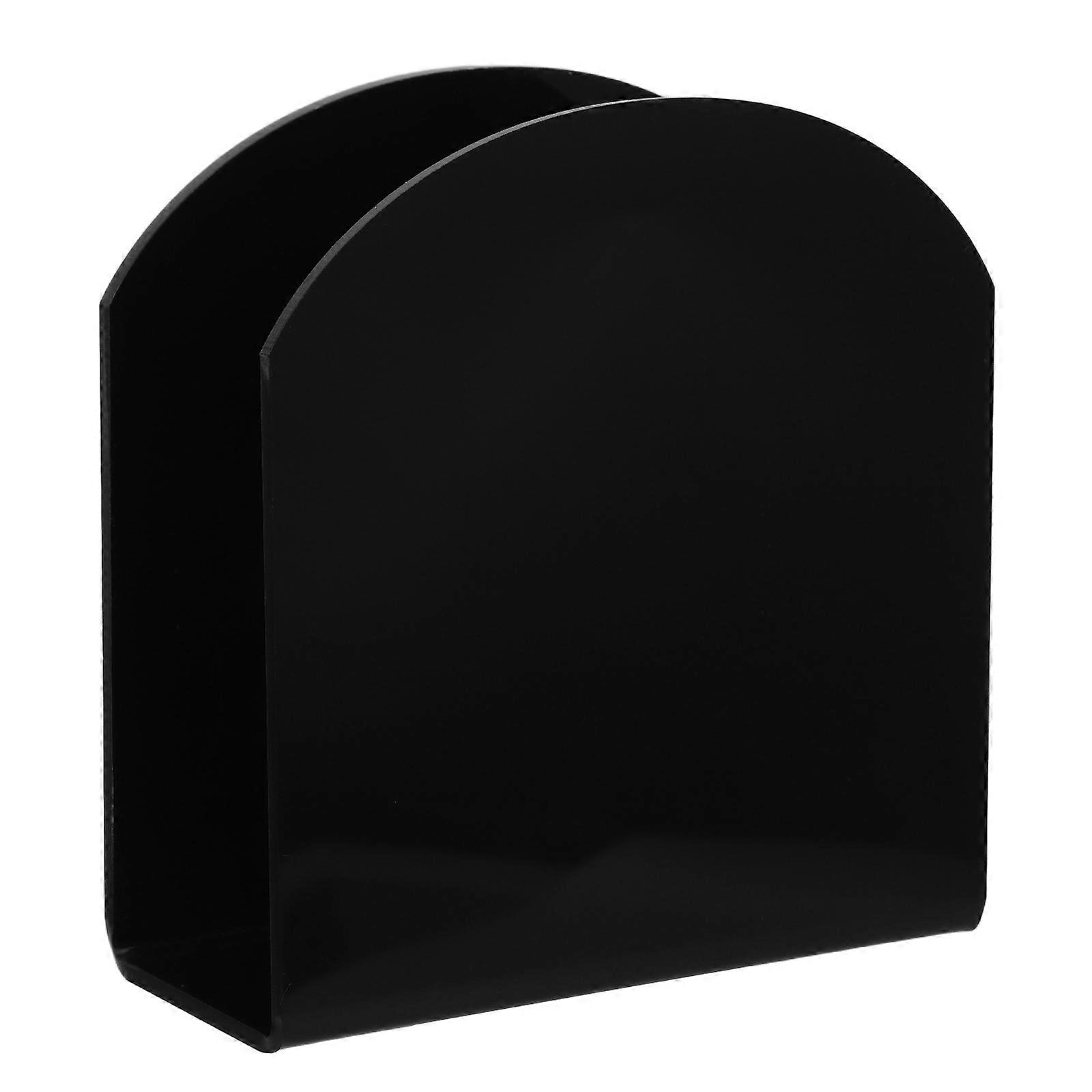 Black Acrylic Napkin Holder for Dining Table Use Featuring Sturdy Napkin Organizer