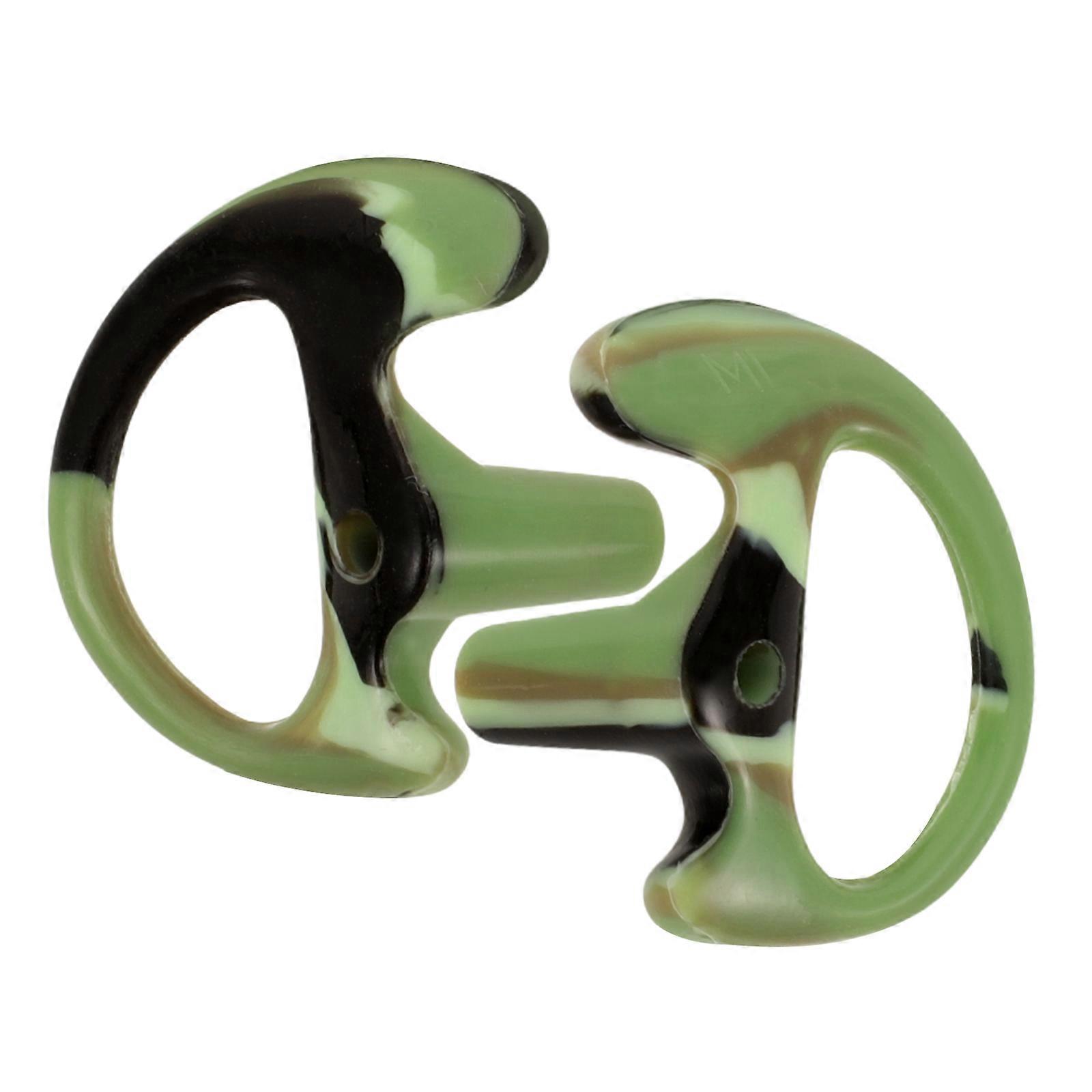 Camouflage Interphone Ear Plugs Silicone Earmold for Talk 1Pair