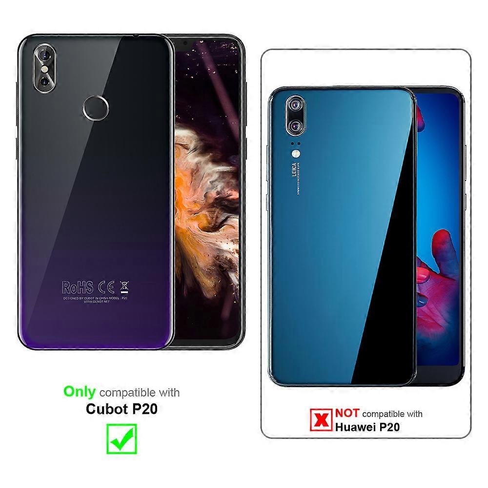 Cubot P20 Case - Custodia protettiva con funzione di supporto e slot per schede