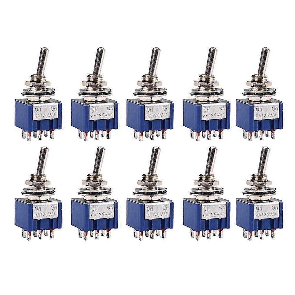 20Pcs Button Switch Toggle for Guitar Spdt Latching Toggle Switch Blue