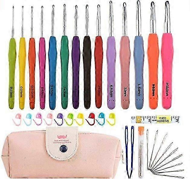 Knitting Kit with Crochet Hook, Marker, Measuring Tape - Knitting Kit MulticolorGOOD