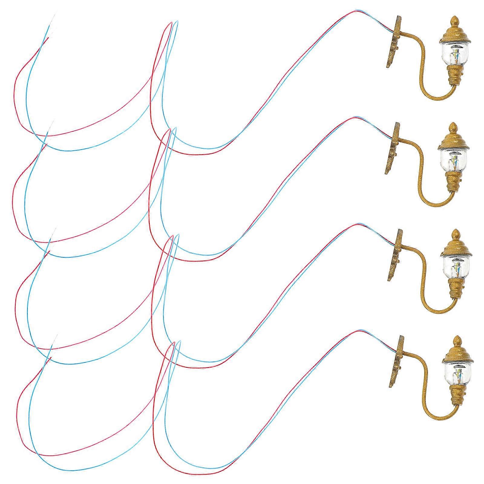 Mini Wall Lamp Decorative Lamp for Sand Table 16Pcs Golden ABS Material