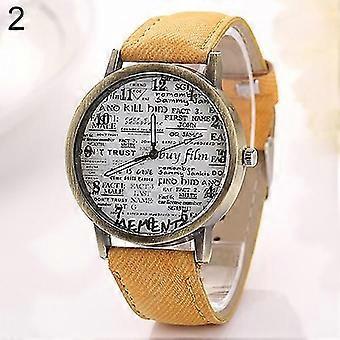 Herenmode Trend Retro Horloge Mannelijke Student Britse stijl bronzen casual riem Fashion Watch Digital Quartz horloge
