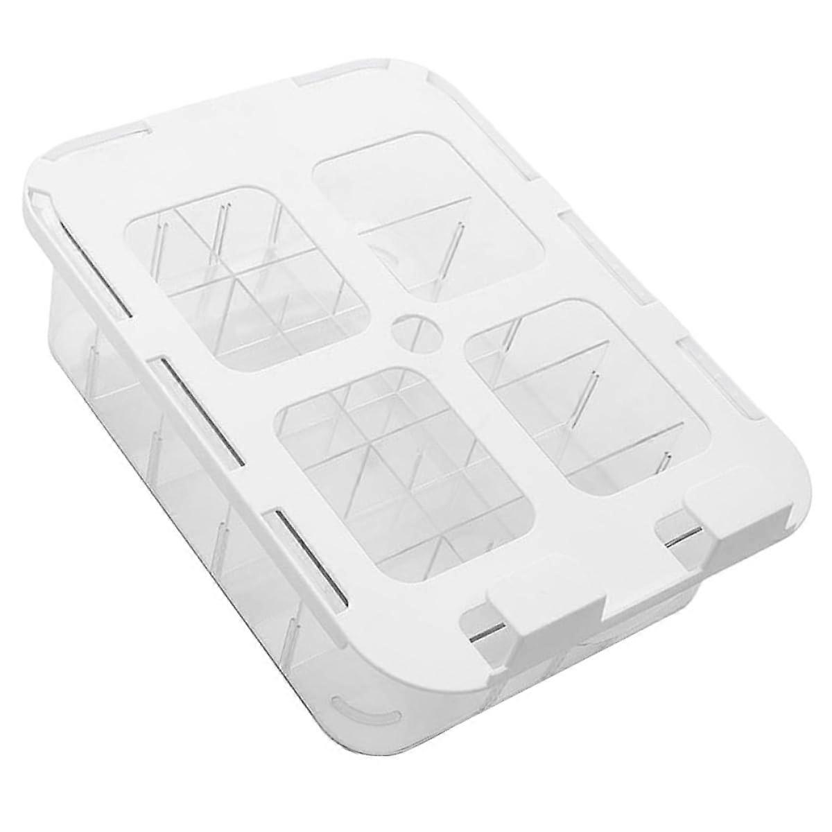 Closet Organizer for Socks and Underwear with Dustproof Lid, 15 Compartment Drawer Storage Box