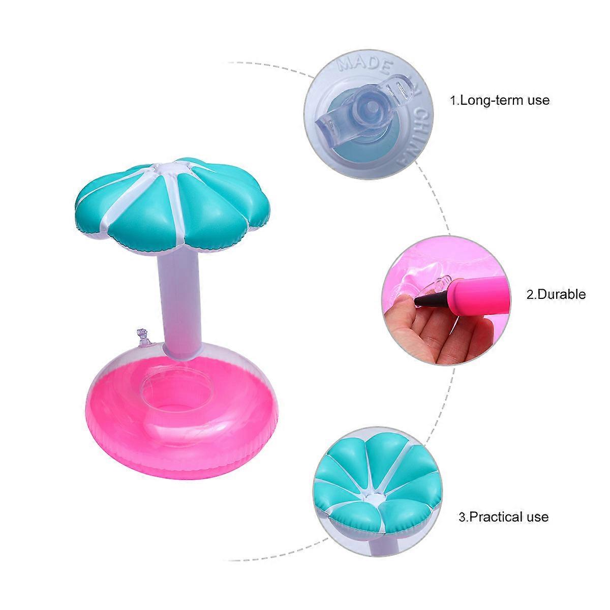 PVC Inflatable Cup Holder Blue for Children Use 2Pcs with Pump