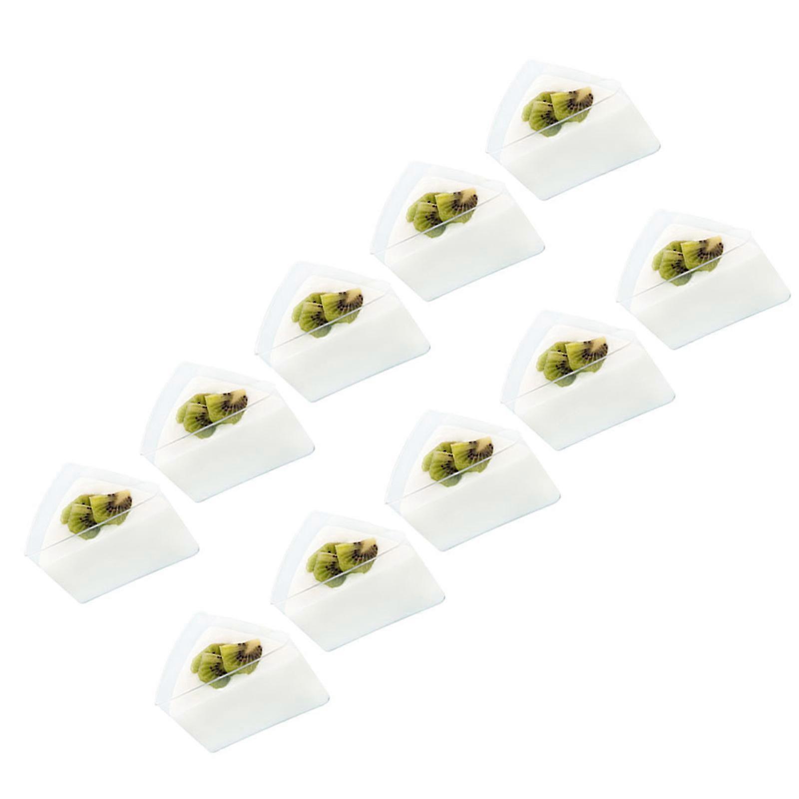Triangle Dessert Cup Clear Yogurt Cups for Dessert Use 10Pcs Set