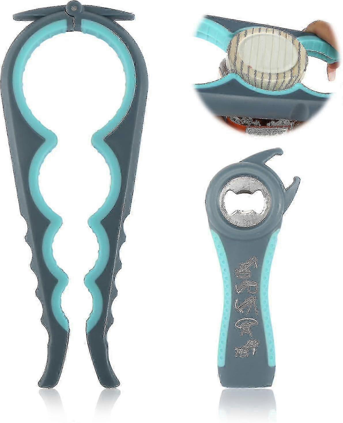 Multifunctional Bottle Opener for Cans, Jars, and Screw Caps