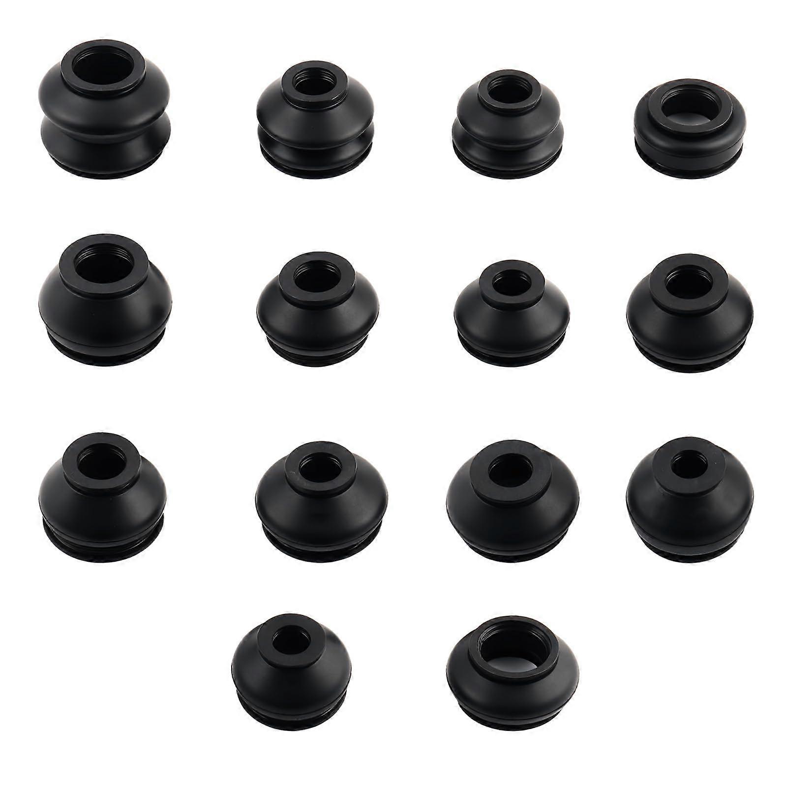 14PCS Tie Rod Boot Kit MultiSize Rubber Ball Joint Boot Replacement for Suspension Protection