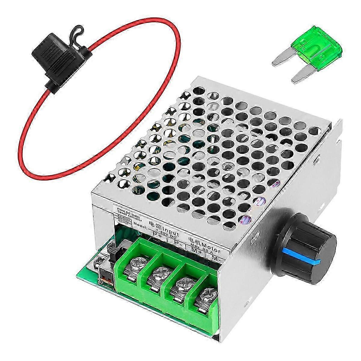 2025 7-70V 30A PWM DC Motor Speed Controller, Adjustable PWM Motor Controller Switch 30A Variable Motor S