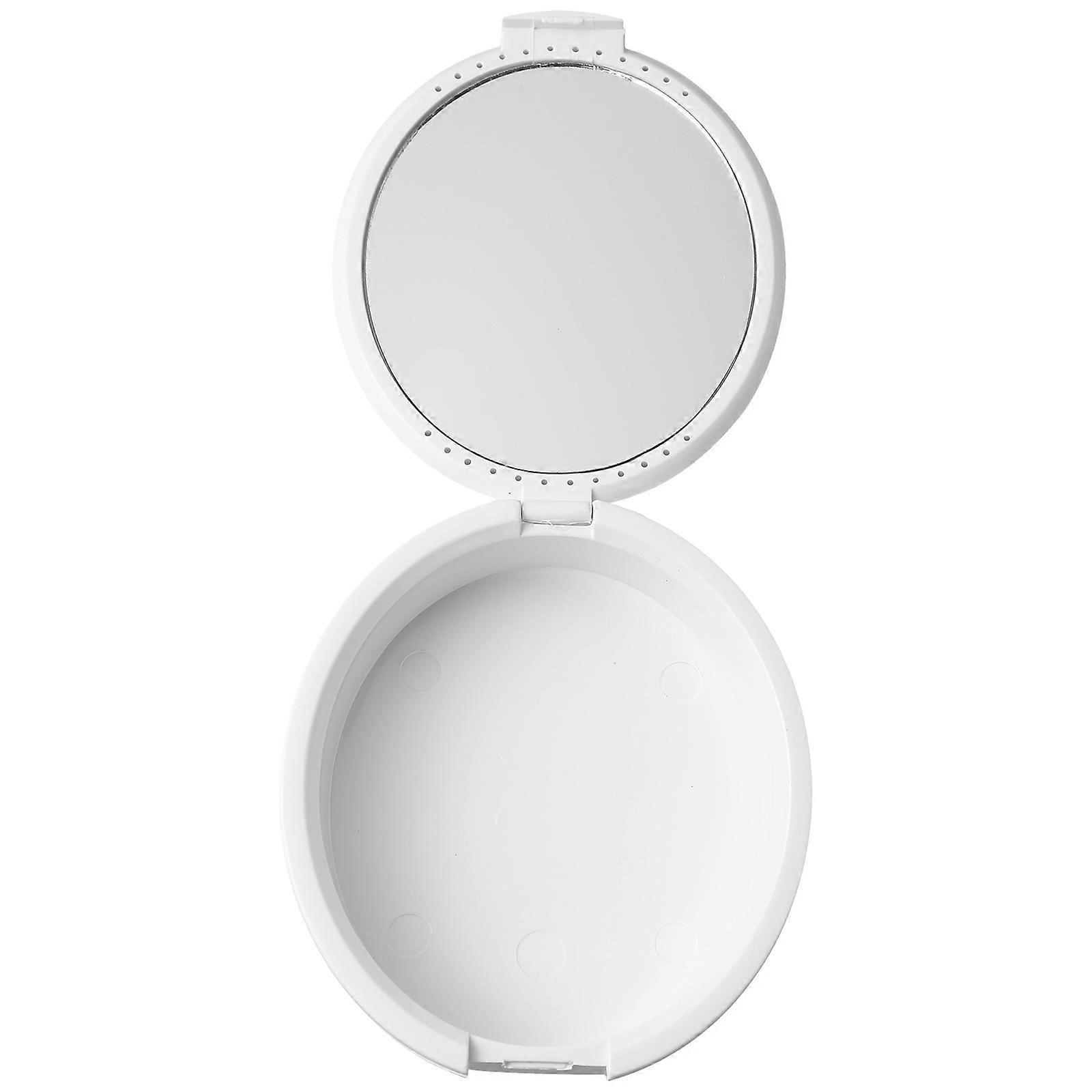 White Denture Storage Box for 2Pcs Portable Tooth Storage Case