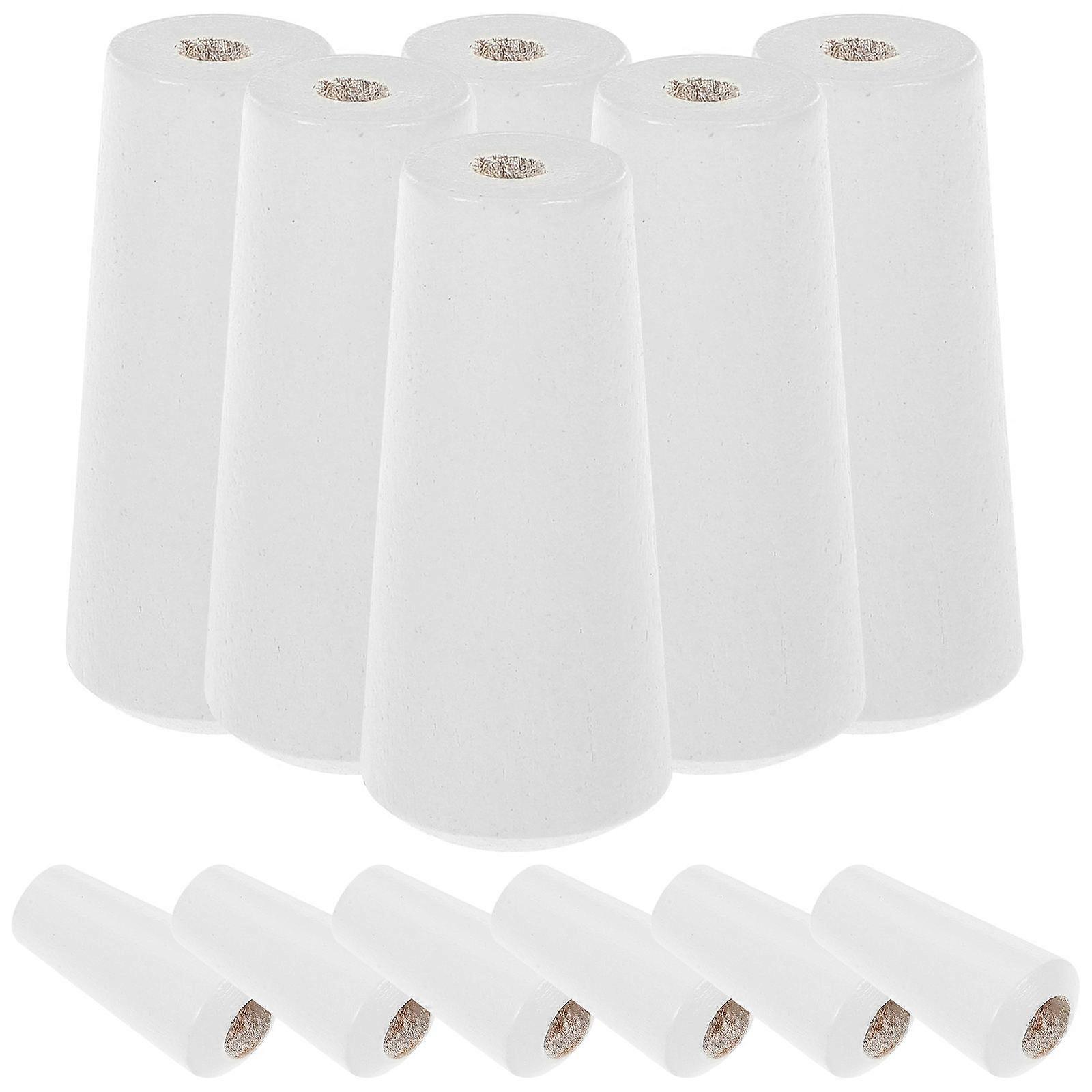 White Wood Blind Cord Knobs for Window Pulls 12Pcs Accessories