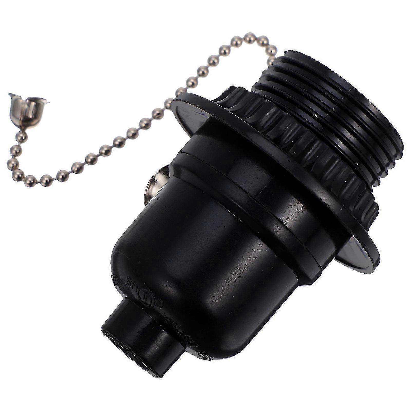 Black Pull Chain Light Socket E26 for Lamp Fixture Replacement with Metal Edition 0107