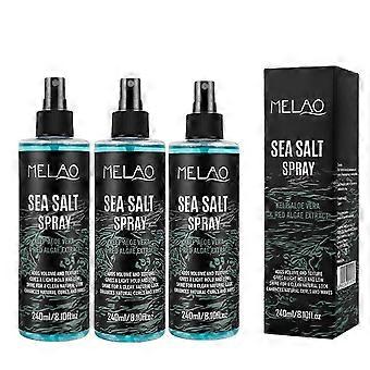 3X Sea Salt Spray for Hair Men - Hair Texturizing Spray with Kelp, Aloe Vera and Red Algae Extract-Surf Spray to Add Volume and Texture Sea Salt Spray