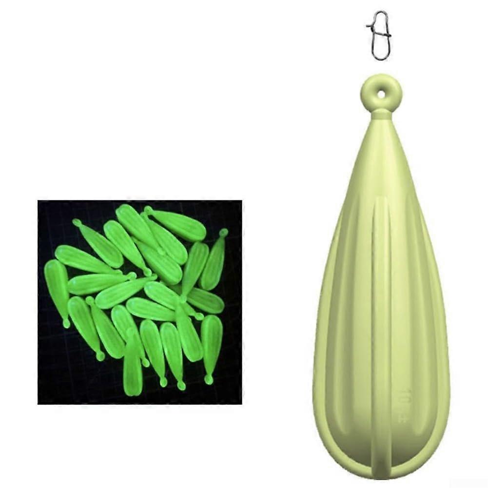 5pcs Luminous Rubber Fishing Casting Practice Weights 5g Soft PVC Baitcasting Training Plug