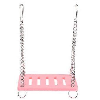 Maisonnette en bois amusante pour hamster avec balançoire, 1 pièce, couleur rose