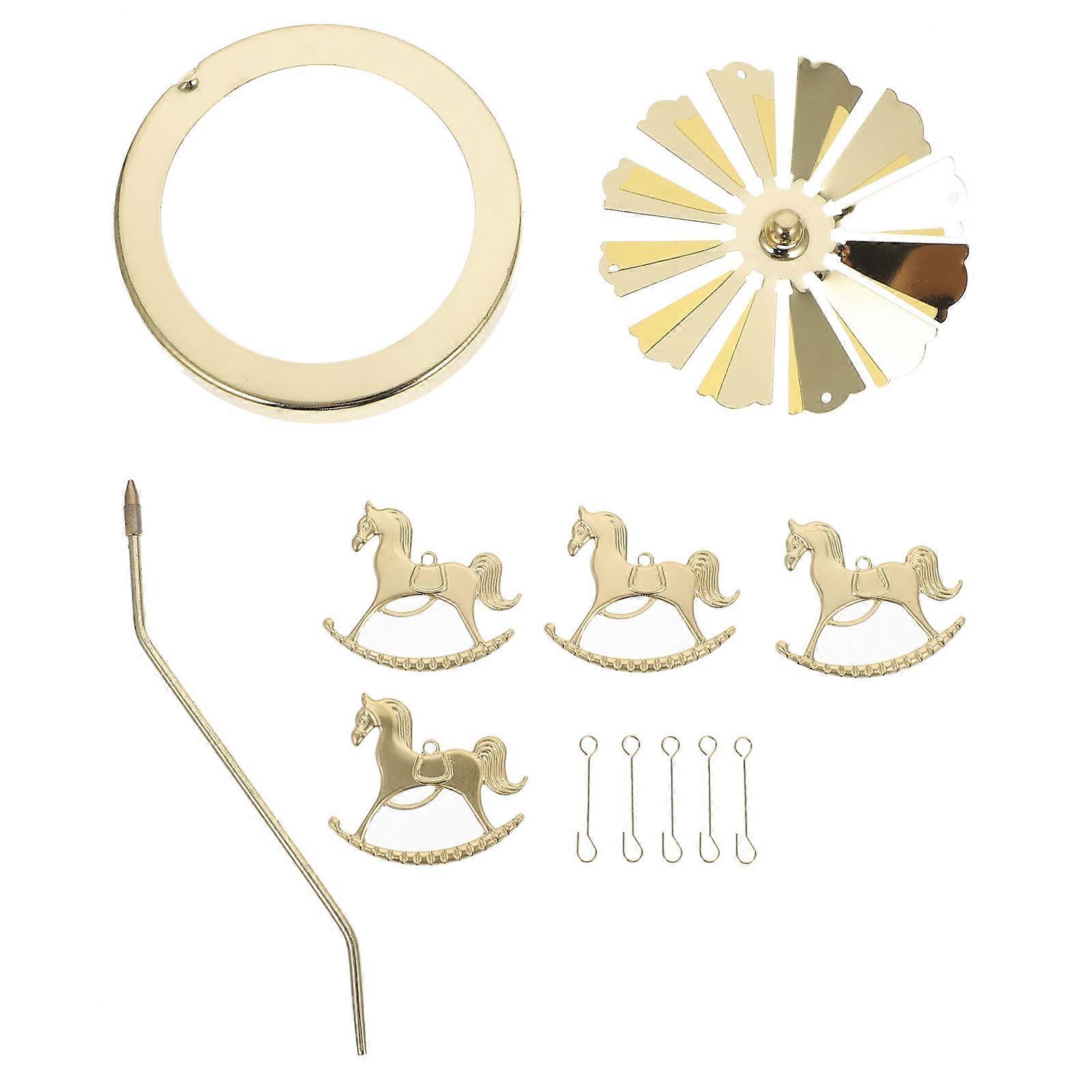 Golden Rotating Candlestick Iron Art for Decoration