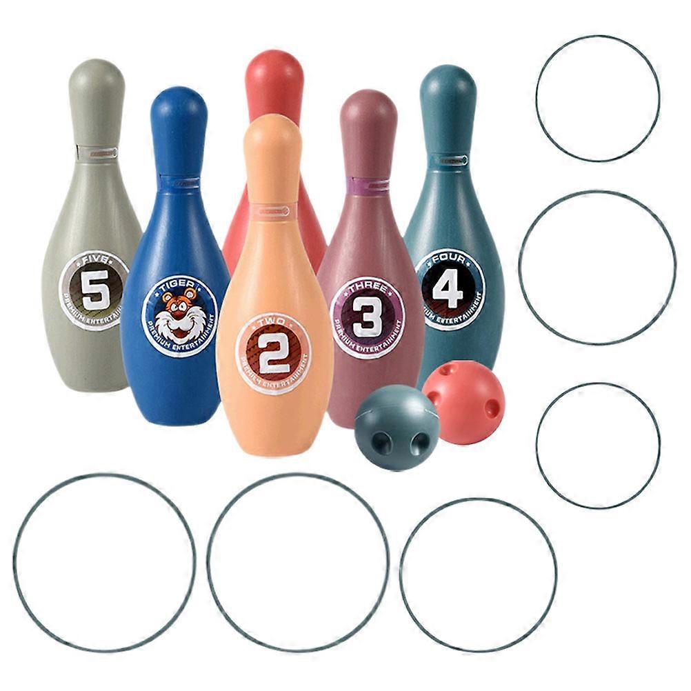 Bowling Toy Interactive Bowling Balls for Playing 1Set Assorted Color ABS Material