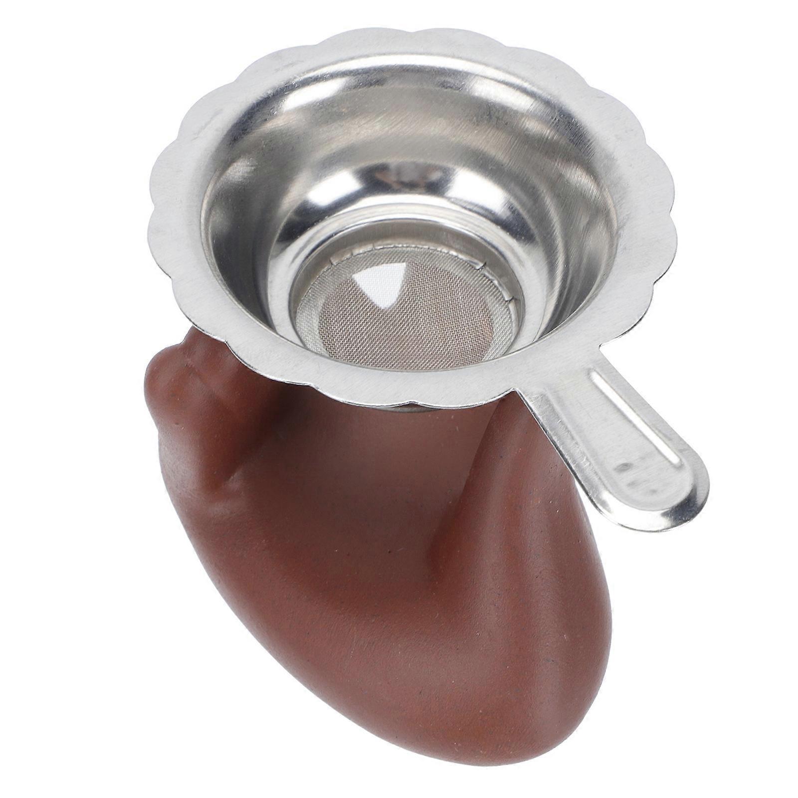 Strainer Tea Filter 2 Sets For Tea Lovers Brown Creative Shape Filter Residue 2Pcs