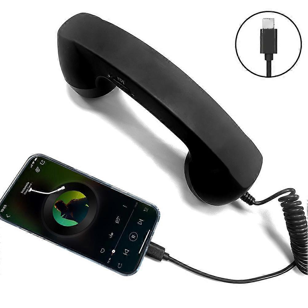 Retro Phone Handset, 2026 New Retro Phone Handset for Phone, Type-C Retro Telephone Wired Handsets * Landline Handle Receiver for Cell Mobile Video C