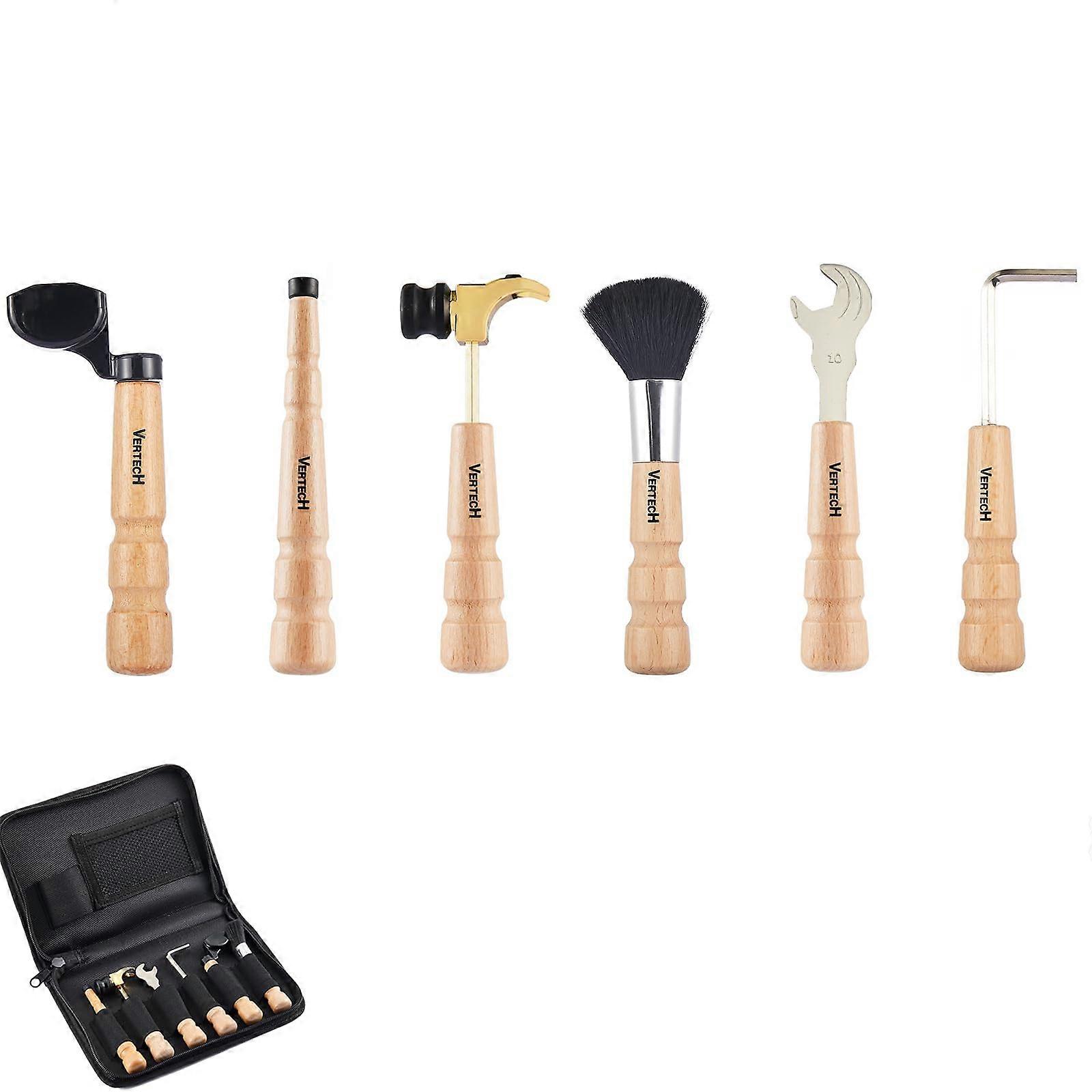 Guitar  Tool Kit 6pcs MultiGuitar Maintenance Set with Storage Bag for Easy String Change