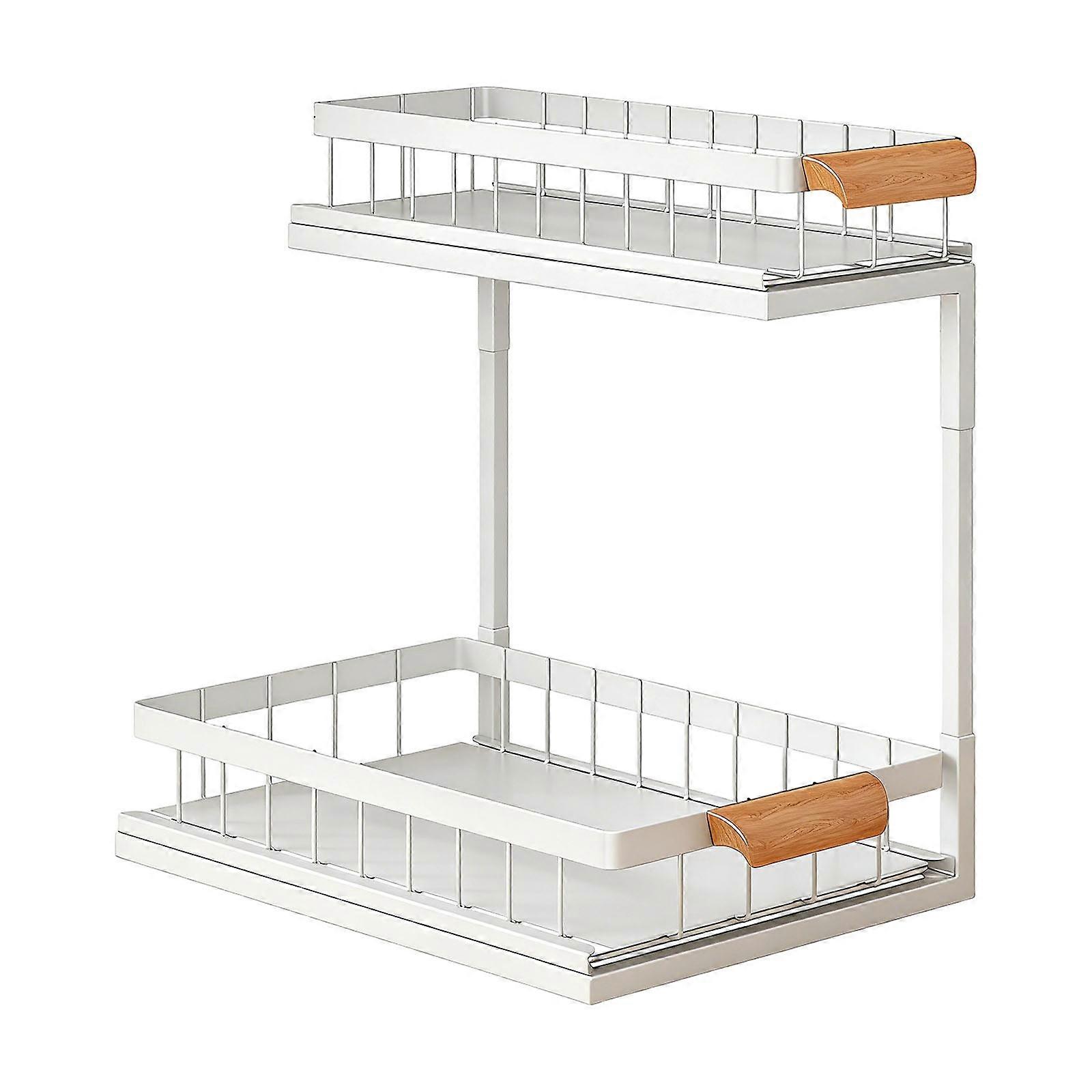 Efficient Near Sink Storage Solution With Protective Coating For Optimal Kitchen Arrangement  White