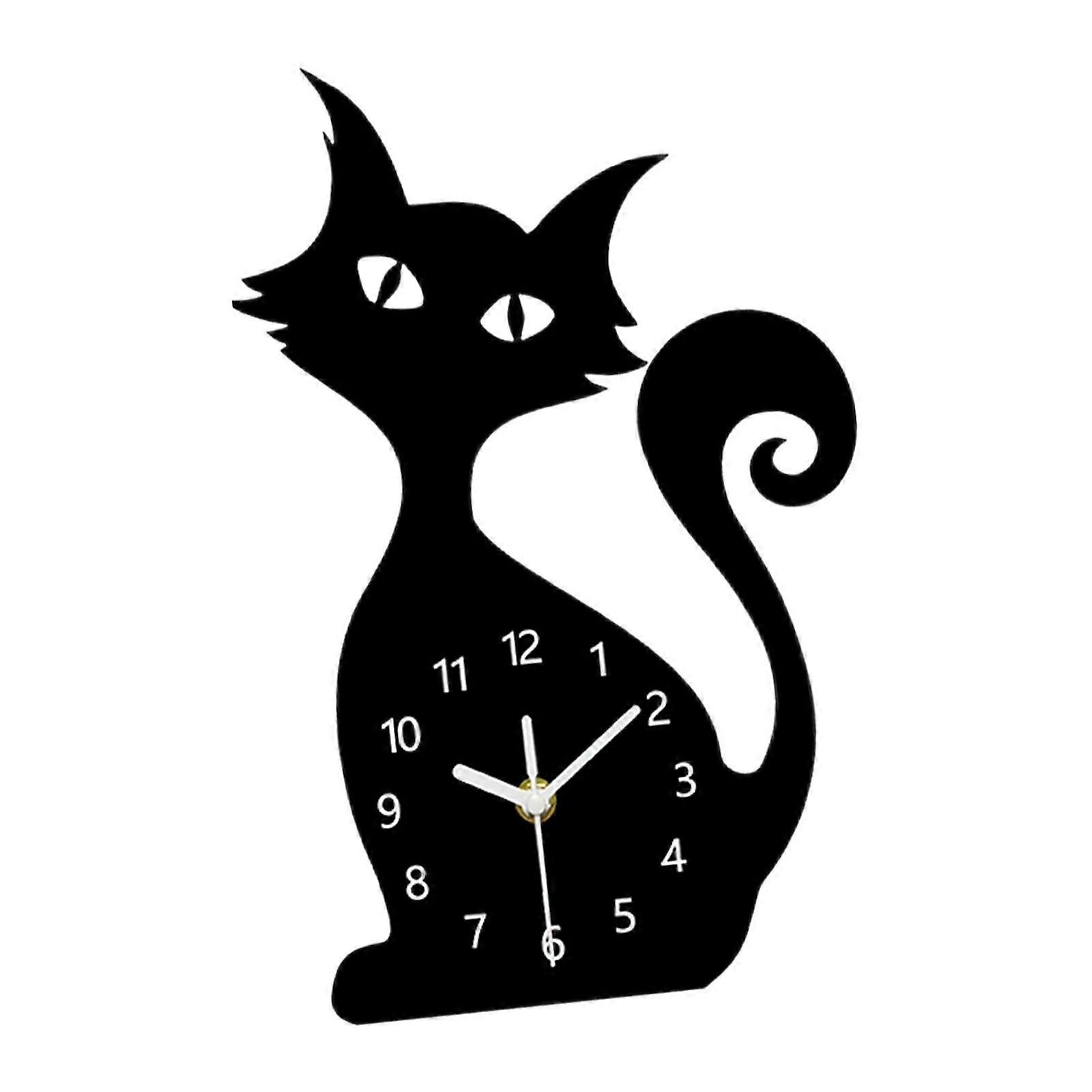 Cat Wall Clock Decorative Clock Home Decor, Ornament Creative, Unique Hanging