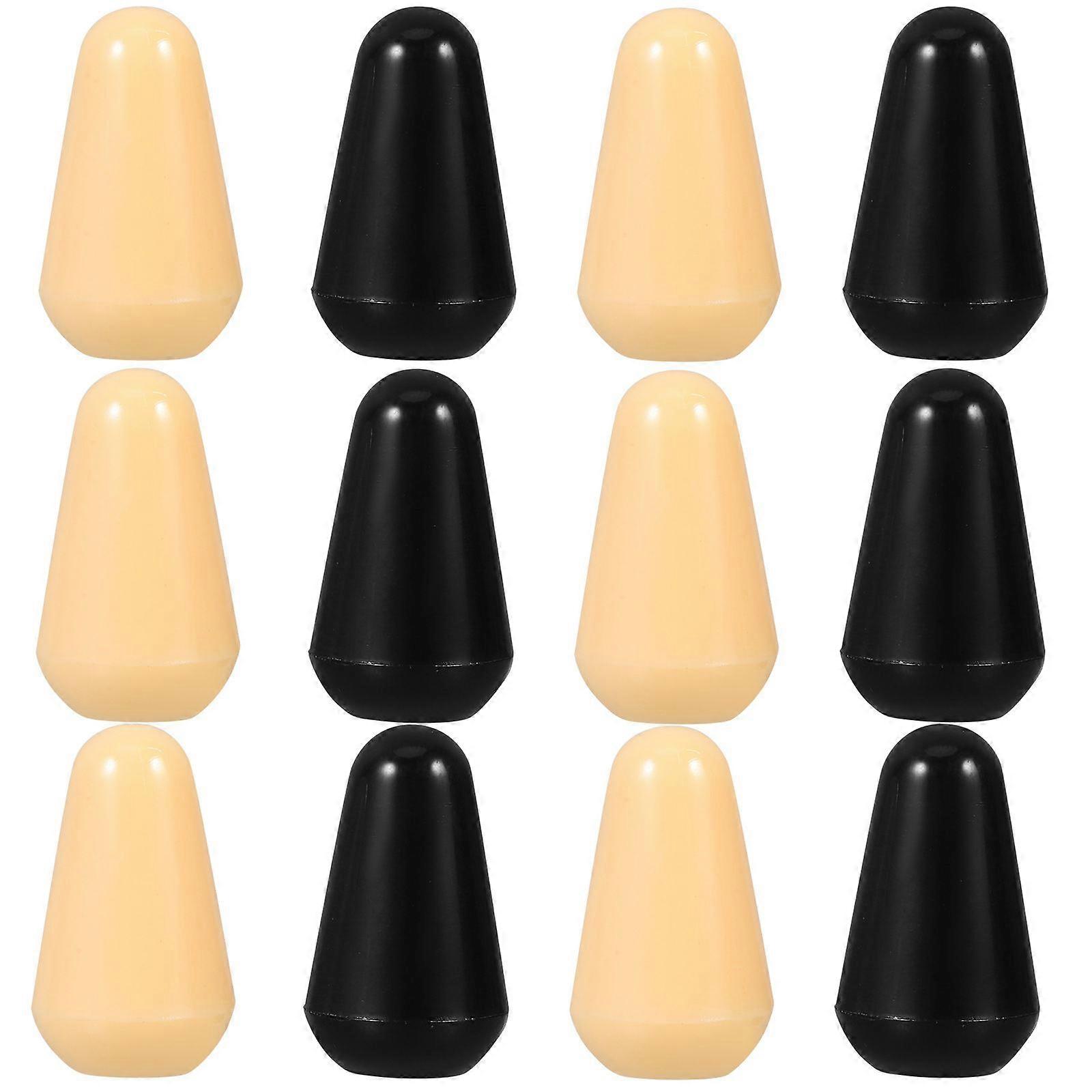 12pcs Electric Guitar Pickup Selector Caps 5 Way Guitar Switch Knobs Plastic Tips Replacement Guitar Accessories