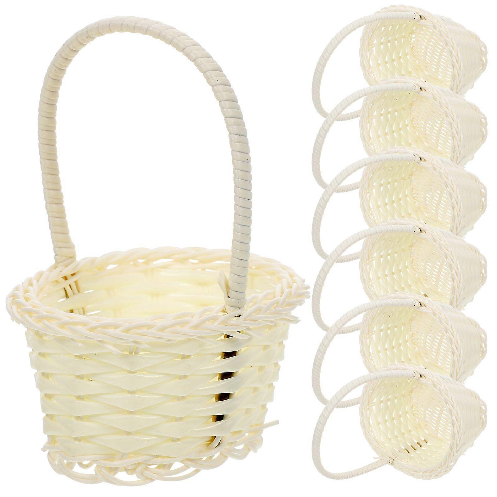 10pcs Miniature Baskets Mini Bread Picnic Baskets Prop Decorations Micro Landscape Accessories