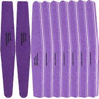 10Pcs Nail Files for Manicure Pedicure Sponge Nail Files Finger Nail Files Washable Nail Files