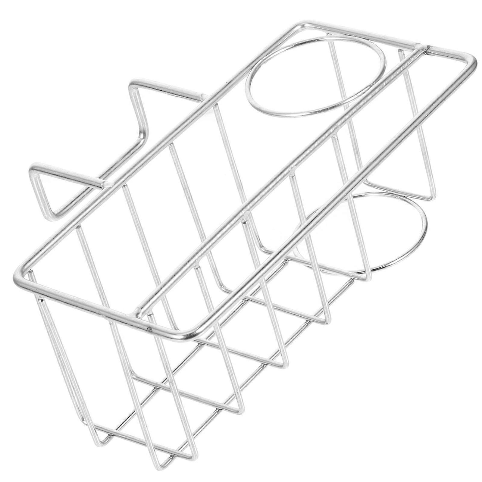 Kitchen Drainer Rack Sponge Drying Holder For Bathroom Use 6.56in X 4.91in Rectangular Shape 1Pcs