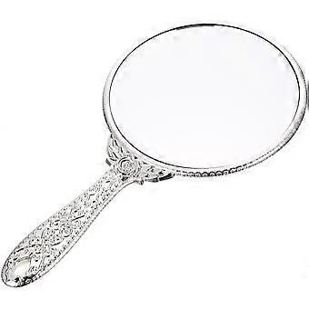Practical Handheld Mirror ABS Travel Mirror for Makeup 3Pcs Silver