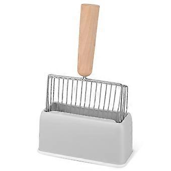 Litter Scoop Metal Cat Scooper with Holder 1Set for Efficient Cleaning