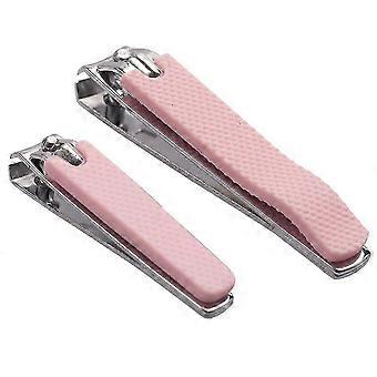 2-teiliges Nagelknipser-Set, tragbare Nagelschere, Zehennagelknipser, Nagelknipser für Erwachsene, Pediküre-Nagelknipser, Fingernagelknipser, Haushaltsfußmaniküre
