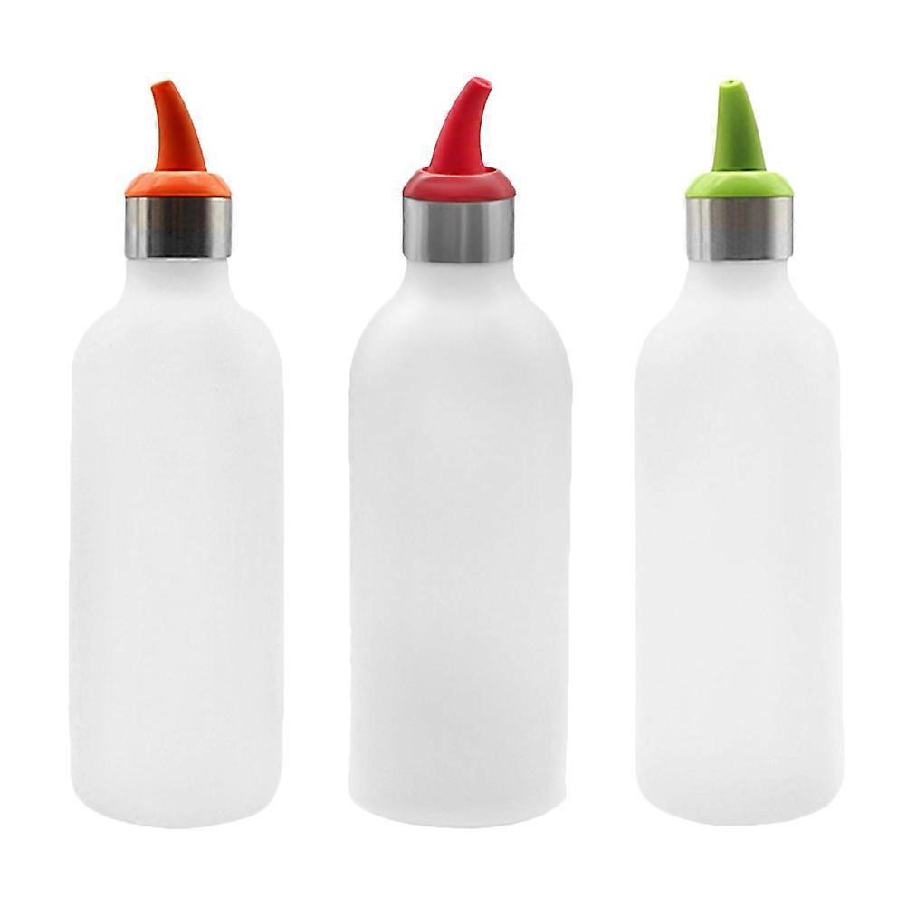 Squeeze Bottle Jam Container for Sauce Storage 3Pcs Assorted Color
