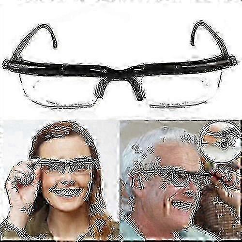 Adjustable Eye Glasses Dial Vision Variable Focus Eyewear for Distance Reading Presbyopia Correction